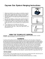 Предварительный просмотр 2 страницы Hamilton Technology CAYMAN Installation Instructions