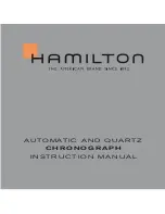 Hamilton Automatic and Quartz Chronograph Instruction Manual предпросмотр