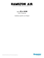 Hamilton HA-1000 Installation And Service Manual preview