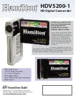 Preview for 1 page of Hamilton HDV5200-1 Specifications