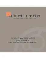 Hamilton Khaki Automatic Frogman Instruction Manual preview