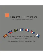 Hamilton Khaki Navy Regatta Automatic Instruction Manual preview