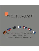 Hamilton Khaki Navy Regatta Automatic Instruction Manual предпросмотр