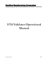 Предварительный просмотр 1 страницы Hamilton STA Operational Manual