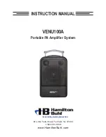 HamiltonBuhl VENU100A Instruction Manual preview