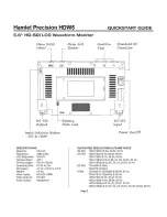 Предварительный просмотр 3 страницы Hamlet Precision HDW5 Quick Start Manual