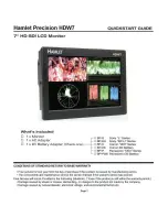 Предварительный просмотр 1 страницы Hamlet Precision HDW7 Quick Start Manual