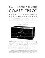 Hammarlund Comet Pro Service Manual предпросмотр