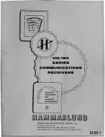 Hammarlund HQ-180 Series Technical Description And Operating Instructions preview