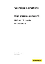 HAMMELMANN HDP 502 / S 1100-50 Operating Instructions Manual preview