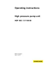 Preview for 7 page of HAMMELMANN HDP 502 / S 1100-50 Operating Instructions Manual