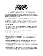 Предварительный просмотр 2 страницы Hammer Strength Hammer Strength Linear Leg Press Owner'S Manual