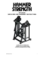 Предварительный просмотр 1 страницы Hammer Strength MTS HIGH ROW Unpacking And Assembly Instructions