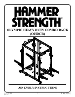 Hammer Strength OHDCR Assembly Instructions Manual preview