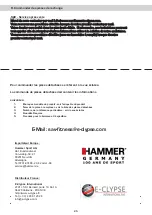 Preview for 26 page of Hammer Inspire M2 Manual