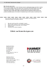 Preview for 25 page of Hammer LR 16i Manual