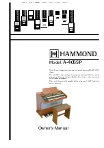 Hammond A-405SP Owner'S Manual предпросмотр