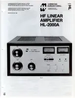 Preview for 1 page of Hammond HL-2000A Manual