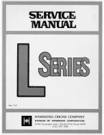 Hammond L-100 Service Manual предпросмотр