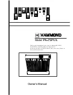 Hammond PK-23PXK Owner'S Manual preview