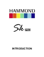 Предварительный просмотр 1 страницы Hammond Sk PRO Introduction Manual