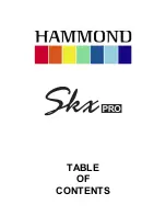 Preview for 5 page of Hammond Skx PRO Reference Manual