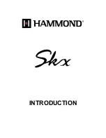 Hammond SKX Introduction Manual preview