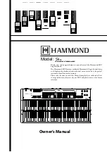 Hammond SKX Owner'S Manual preview