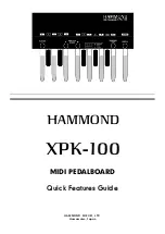 Hammond XPK-100 Quick Features Manual preview