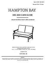 Preview for 8 page of HAMPTON BAY 100 Seies Use And Care Manual