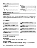 Preview for 2 page of HAMPTON BAY 1000 299 154 Use And Care Manual