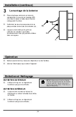 Preview for 22 page of HAMPTON BAY 1000 639 865 Use And Care Manual