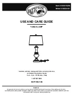 HAMPTON BAY 1000015258 Use And Care Manual preview