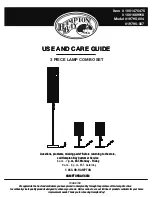 HAMPTON BAY 1000052976 Use And Care Manual preview