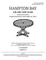 Preview for 1 page of HAMPTON BAY 1001 073 619 Use And Care Manual