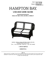 Preview for 1 page of HAMPTON BAY 1001 074 531 Use And Care Manual