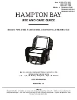 Предварительный просмотр 1 страницы HAMPTON BAY 1001 074 621 Use And Care Manual