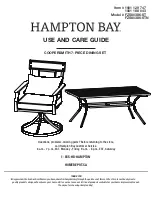 HAMPTON BAY 1001 129 747 Use And Care Manual preview