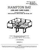 HAMPTON BAY 1001 181 365 Use And Care Manual preview