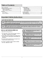 Preview for 2 page of HAMPTON BAY 1001 215 082 Use And Care Manual