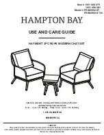 Preview for 1 page of HAMPTON BAY 1001 406 079 Use And Care Manual