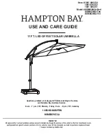 Предварительный просмотр 1 страницы HAMPTON BAY 1001 406 350 Use And Care Manual