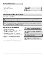 Preview for 2 page of HAMPTON BAY 1001 407 167 Use And Care Manual