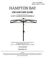 Preview for 1 page of HAMPTON BAY 1001 868 801 Use And Care Manual