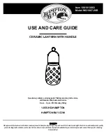 Preview for 1 page of HAMPTON BAY 1001013883 Use And Care Manual