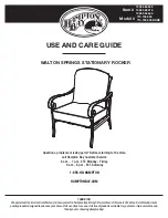 HAMPTON BAY 1002 554 645 Use And Care Manual preview