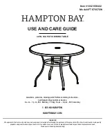 HAMPTON BAY 1002 656 432 Use And Care Manual preview