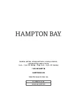 Предварительный просмотр 9 страницы HAMPTON BAY 1002 656 432 Use And Care Manual