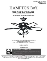 Preview for 1 page of HAMPTON BAY 1002 707 953 Use And Care Manual