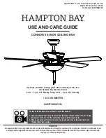 Предварительный просмотр 1 страницы HAMPTON BAY 1002 711 610 Use And Care Manual